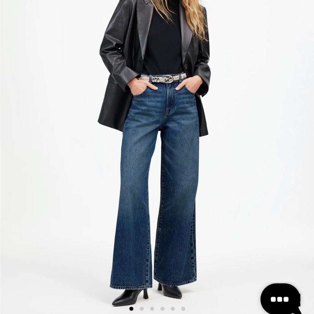 Madewell Blue Flare Wide Leg Jeans